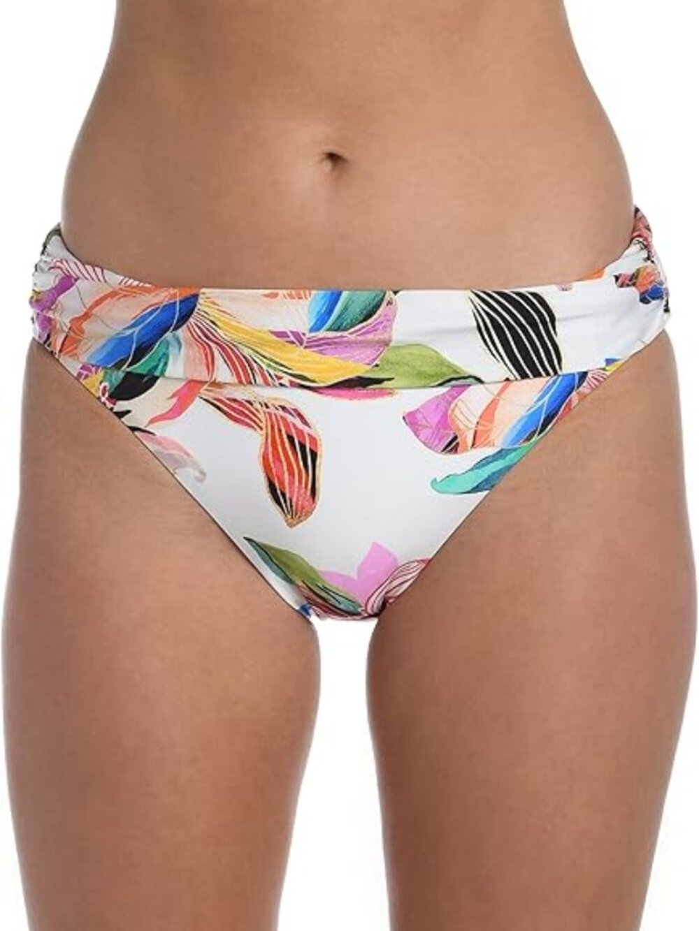 La Blanca 'Paradise City' Shirred-Band Bikini Swimsuit Bottom, Multicolor